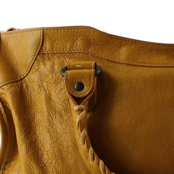 Balenciaga City Classic Studs Bag Leather Medium Yellow - Picture 8 of 10